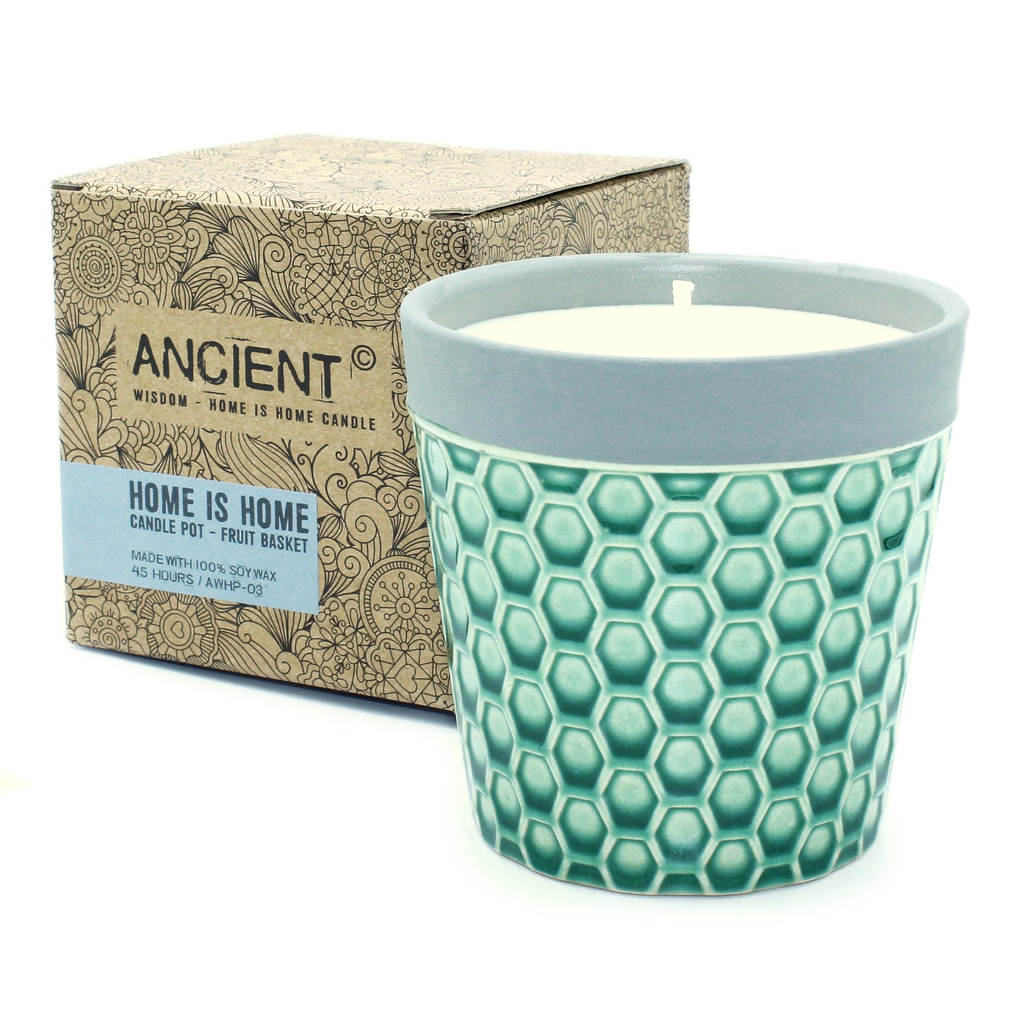 Lumanare din soia in ghiveci ceramic - Fruit Basket