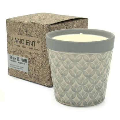 Lumânare din soia în ghiveci ceramic - Moonlight – semiprofil