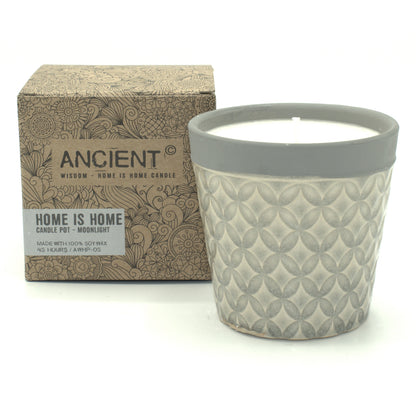 Lumânare din soia în ghiveci ceramic - Moonlight – vedere frontală